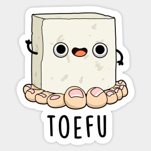 Toe-fu Cute Tofu Pun Sticker